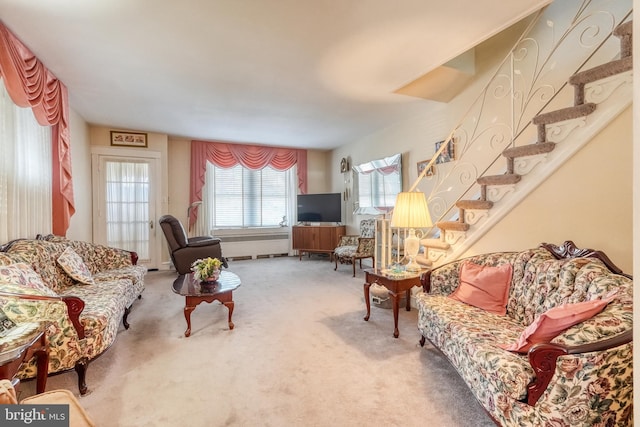 view of carpeted living room