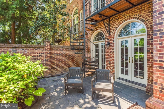 view of patio with french doors