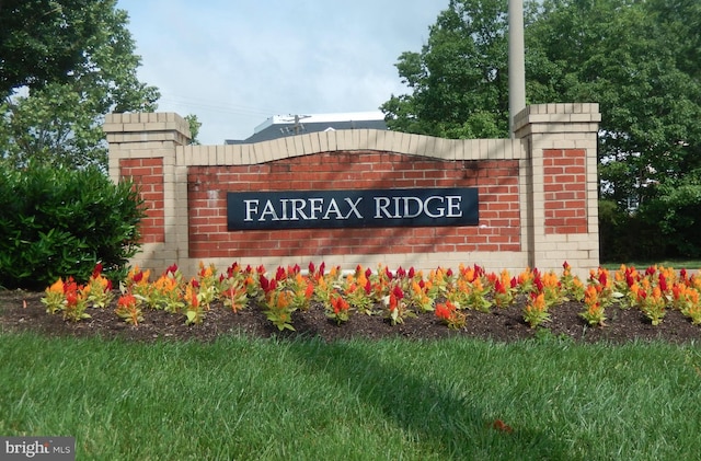 view of community sign