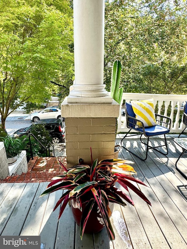 view of wooden deck