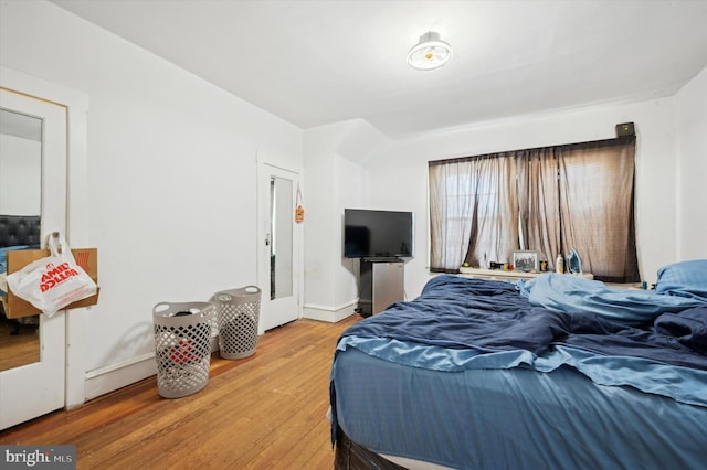 bedroom featuring hardwood / wood-style flooring