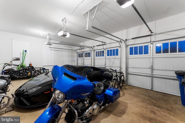 garage featuring a garage door opener