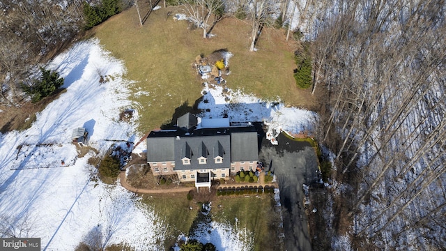 view of snowy aerial view