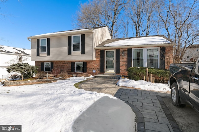 view of split level home