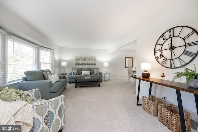 view of carpeted living room