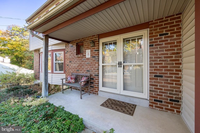 entrance to property with french doors