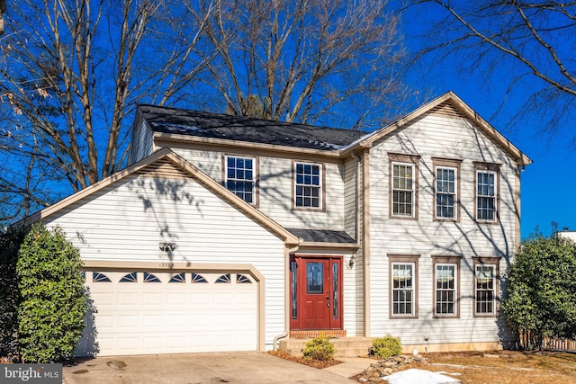 view of front of house featuring a garage