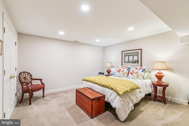 view of carpeted bedroom