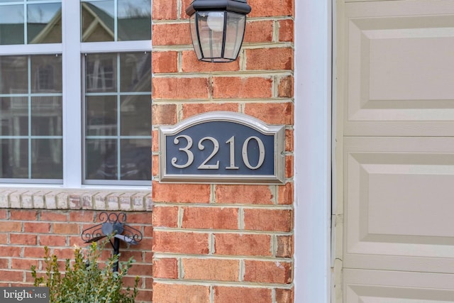 exterior details with brick siding