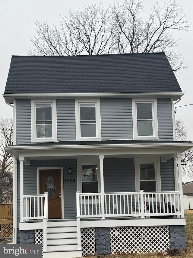 view of front facade with covered porch