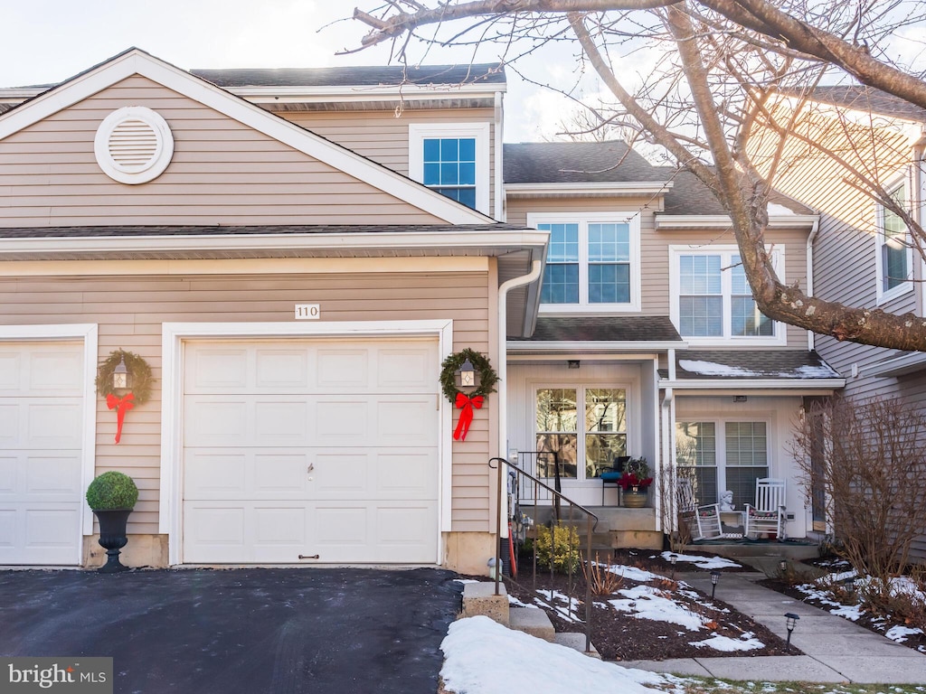 view of front of home featuring a garage