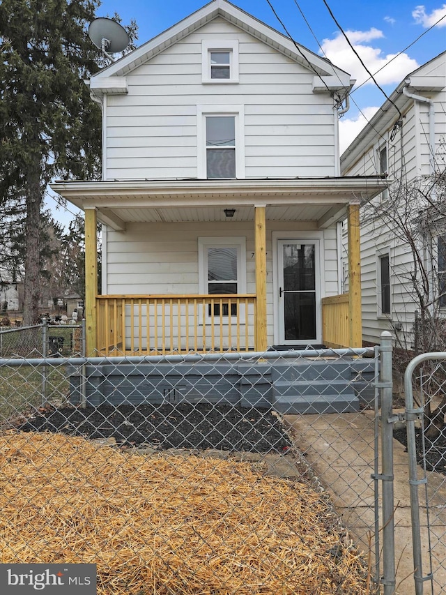 bungalow featuring covered porch