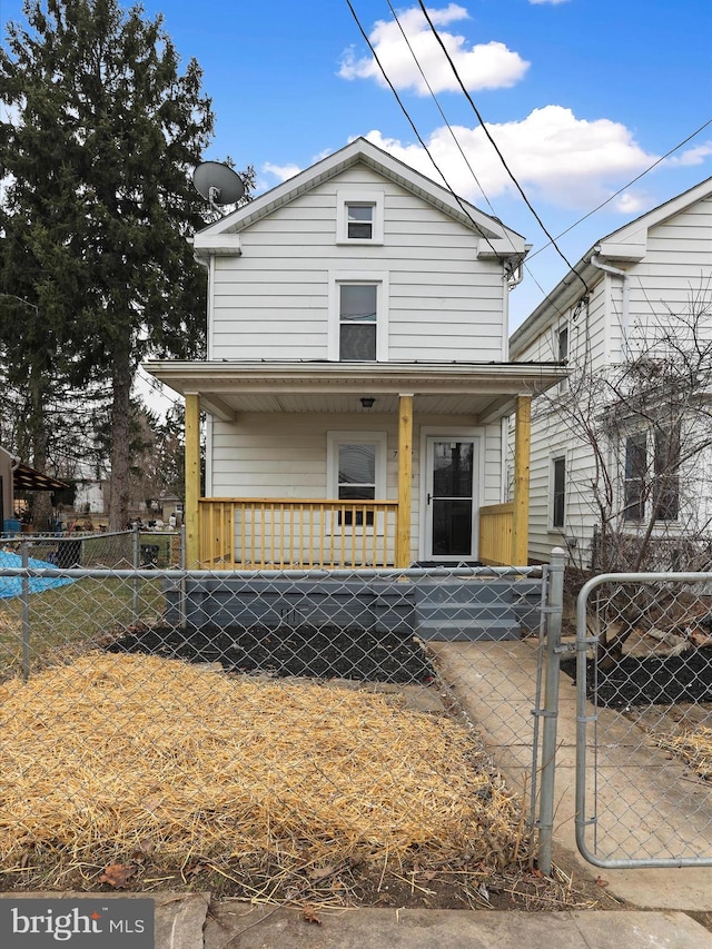 bungalow-style home with covered porch