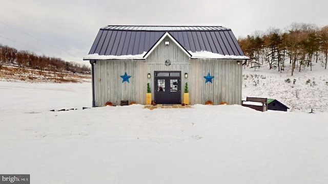 view of snow covered structure