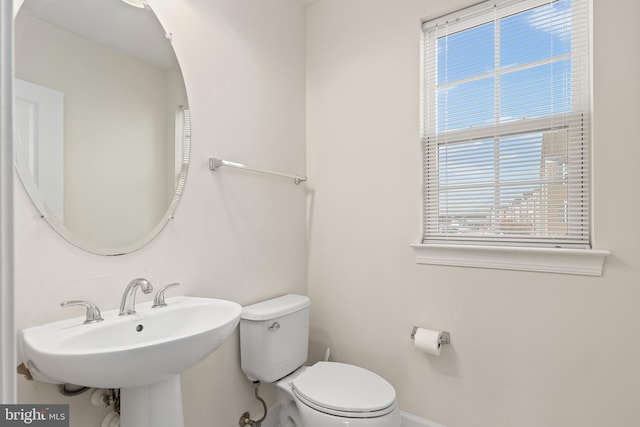 bathroom featuring sink and toilet