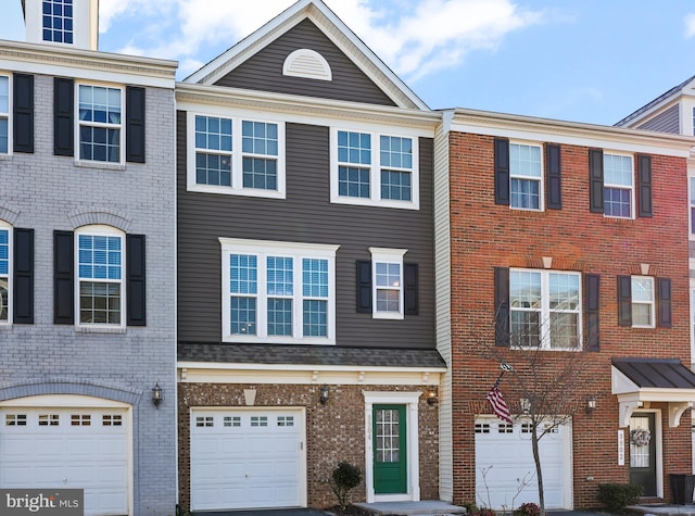 view of property featuring a garage