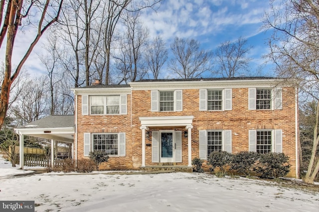 view of colonial inspired home