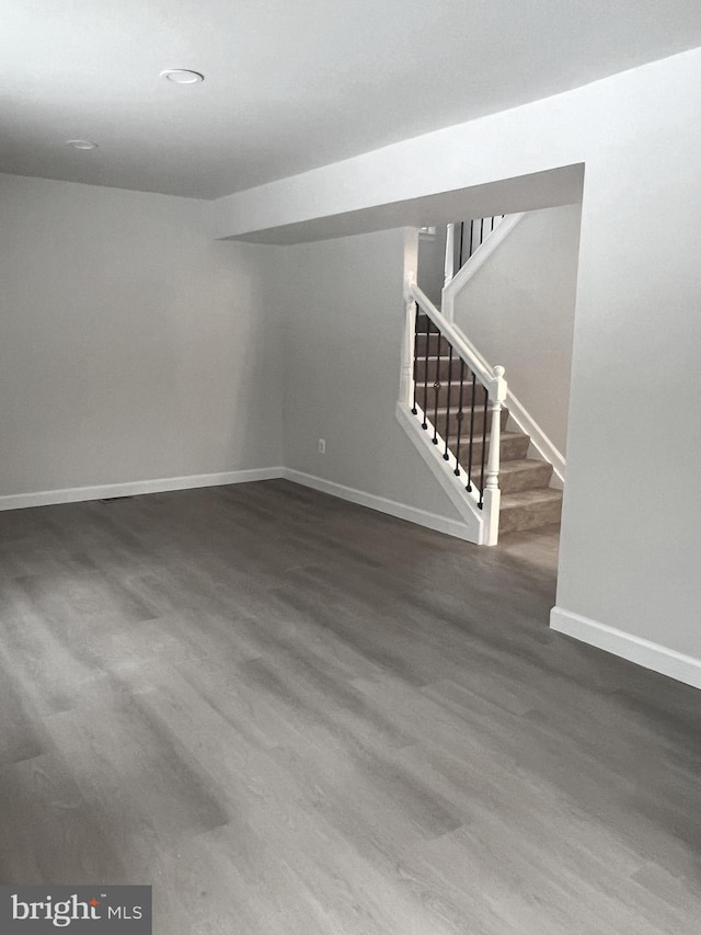 interior space featuring wood-type flooring