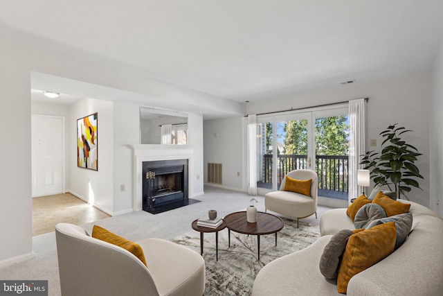 view of carpeted living room