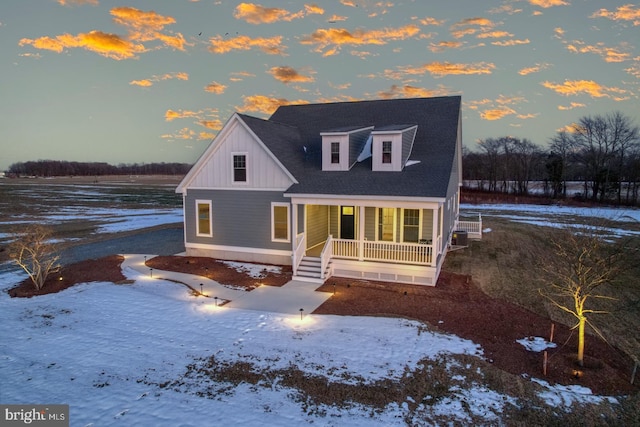 view of front of home with a porch