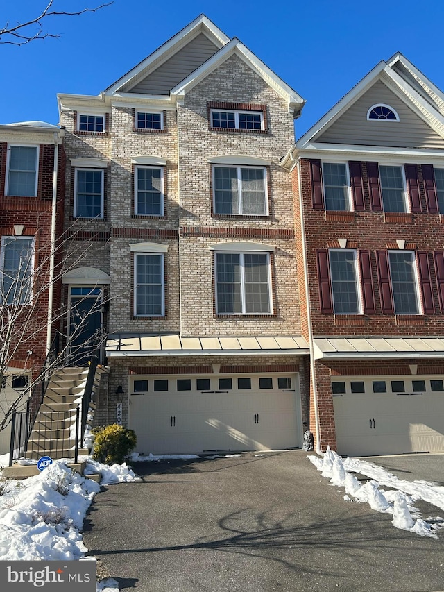 view of property with a garage