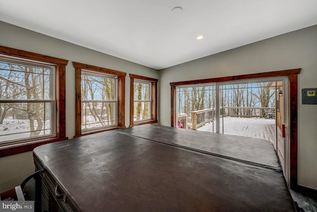 interior space with a wealth of natural light