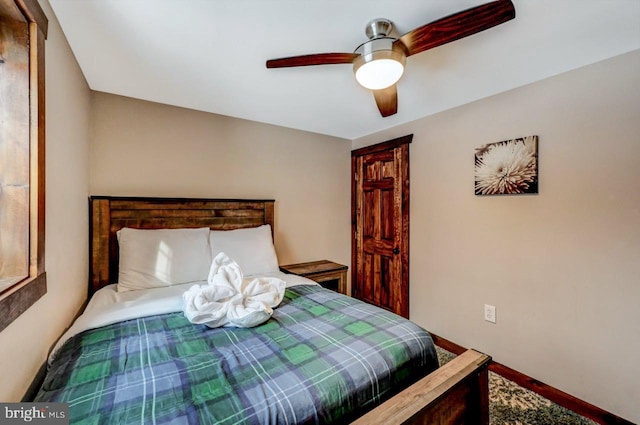 bedroom with ceiling fan