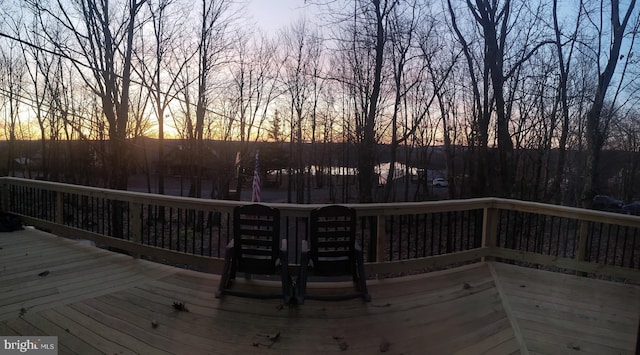 view of deck at dusk