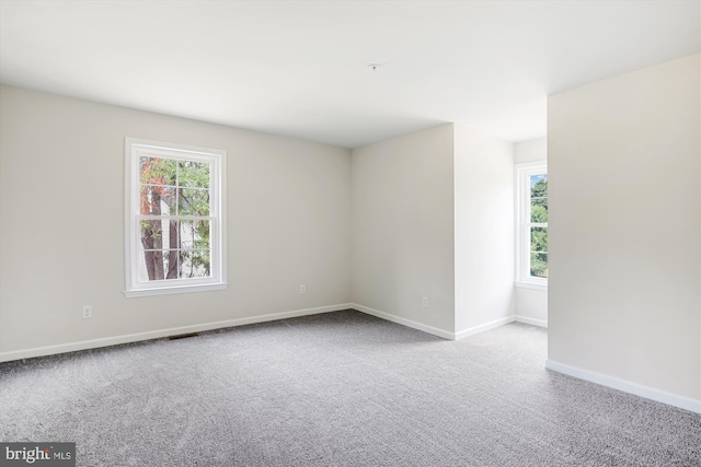 spare room with light carpet and a healthy amount of sunlight