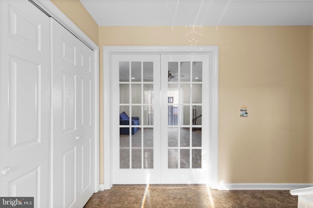 doorway to outside with french doors