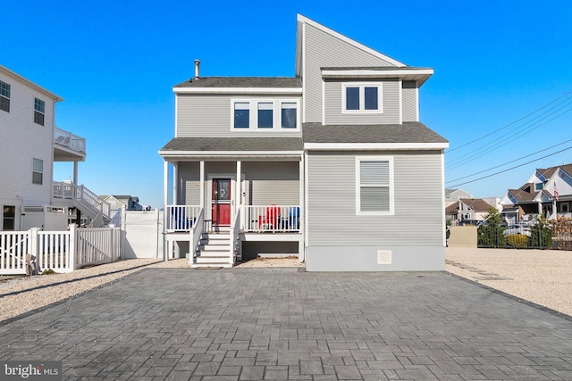 view of front of property featuring a porch