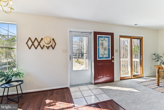 entryway with plenty of natural light