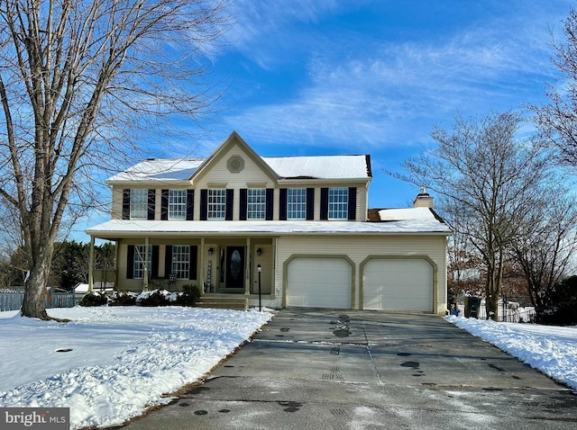 colonial house with a porch