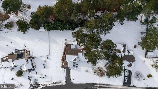 view of snowy aerial view