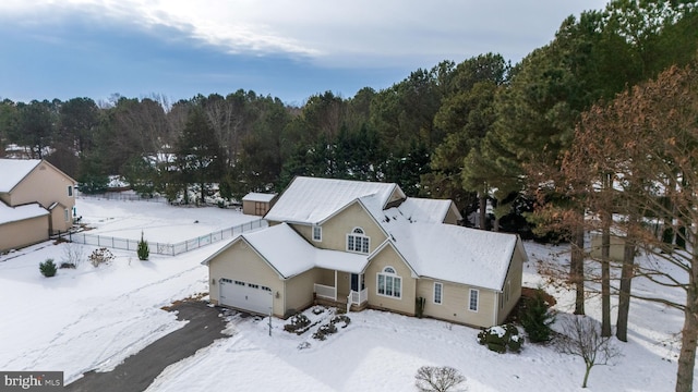 view of snowy aerial view