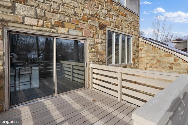 view of wooden terrace