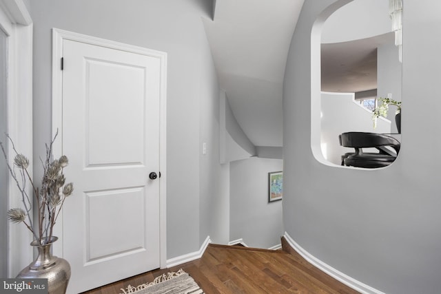 interior space featuring wood-type flooring