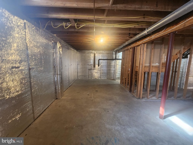 view of basement