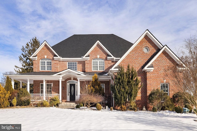 view of front of property with a porch