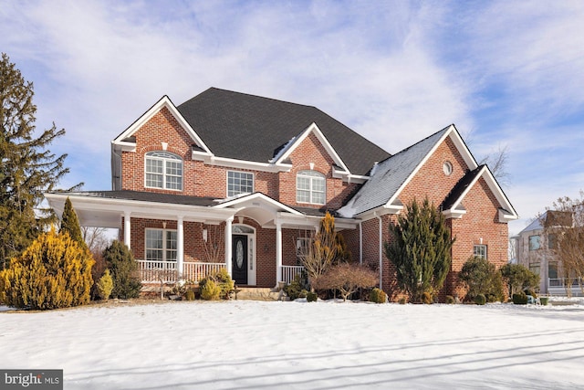 view of front of home with covered porch