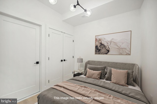 bedroom featuring a closet