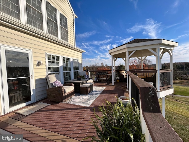 deck with outdoor lounge area