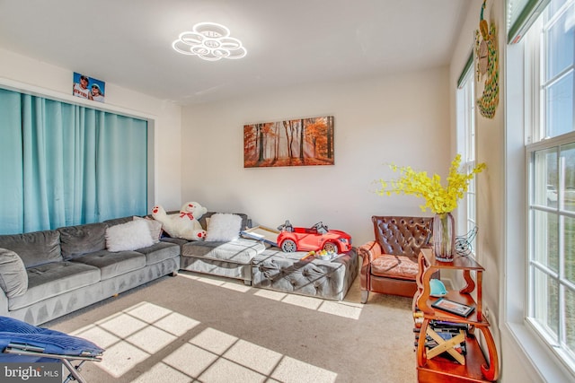 view of carpeted living room