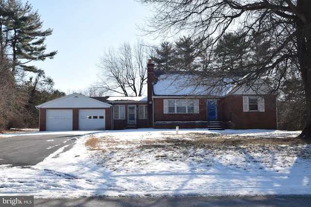 ranch-style home with a garage