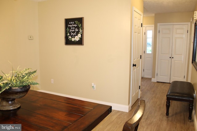 hall featuring hardwood / wood-style flooring