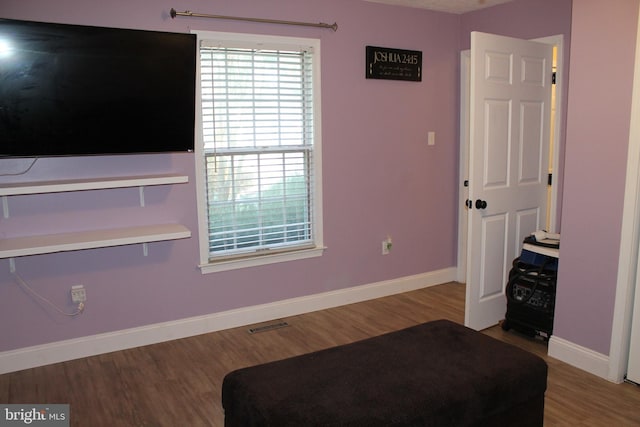 bedroom featuring wood-type flooring