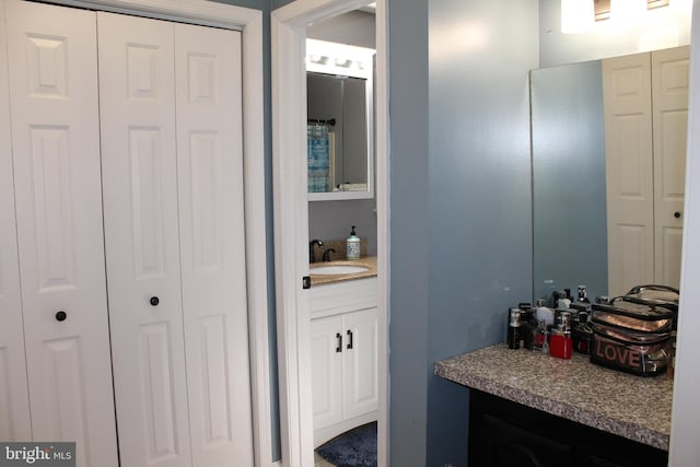 bathroom with vanity