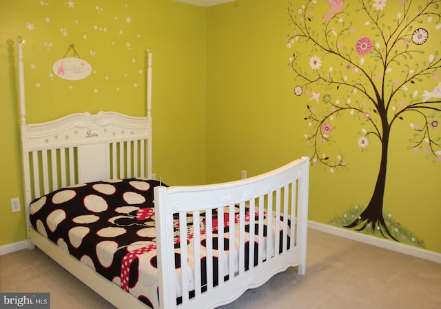 view of carpeted bedroom