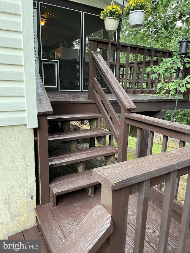 view of staircase