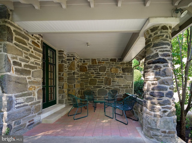 view of patio / terrace featuring covered porch